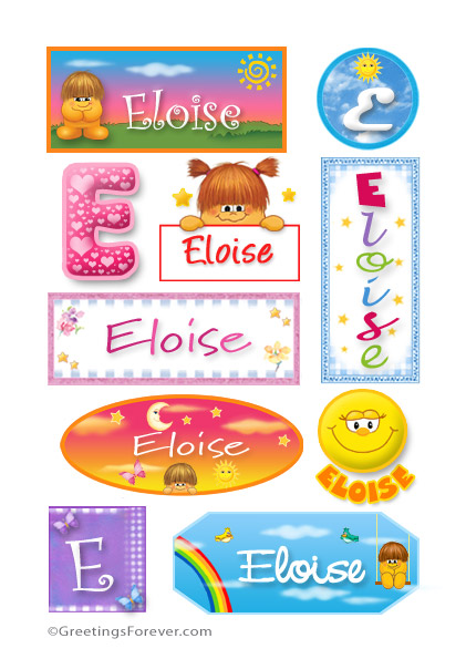 Ecard - Eloise in stickers