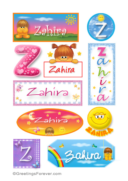 Ecard - Zahira in stickers