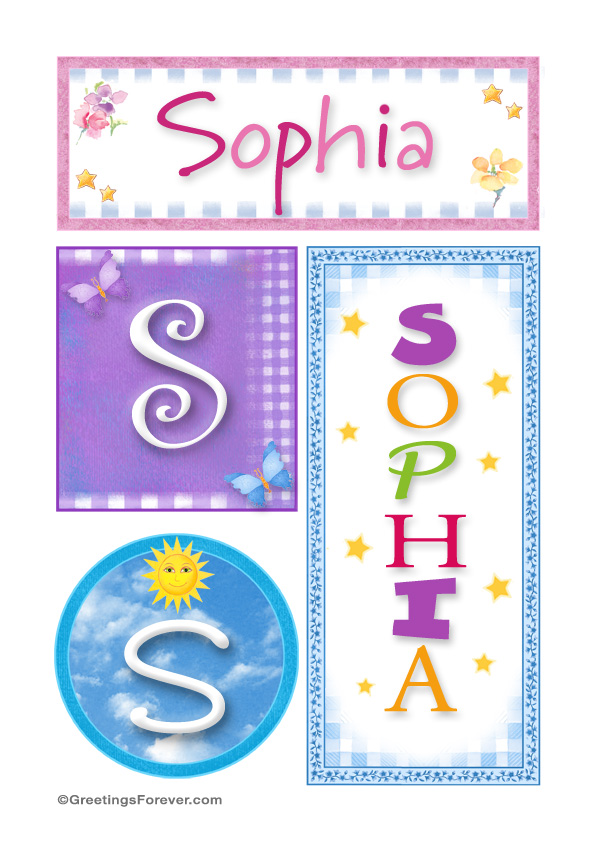 Name Sophia and initials