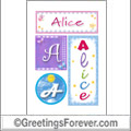 Name Alice and initials