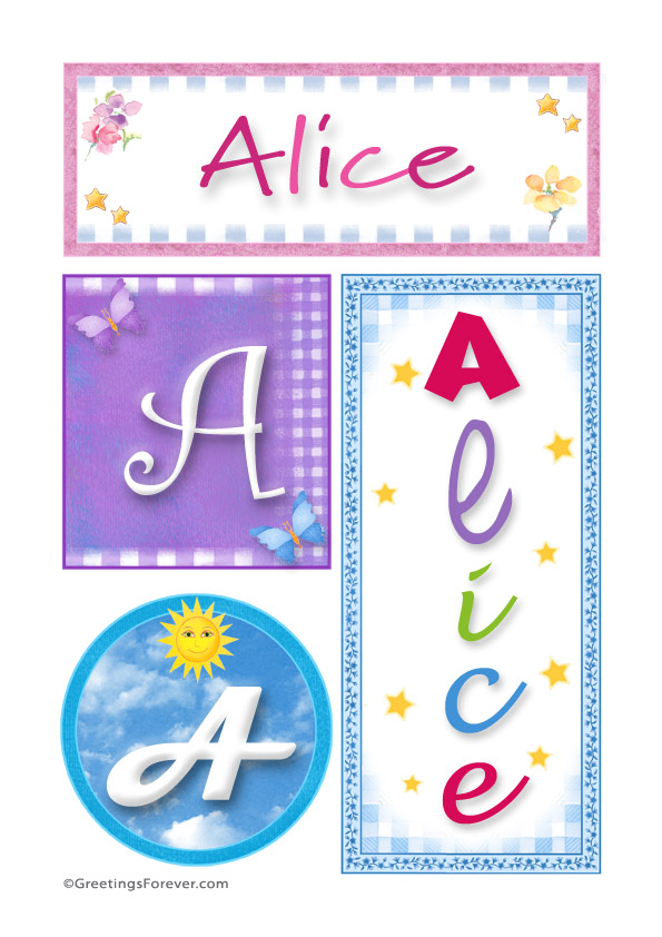 Name Alice and initials