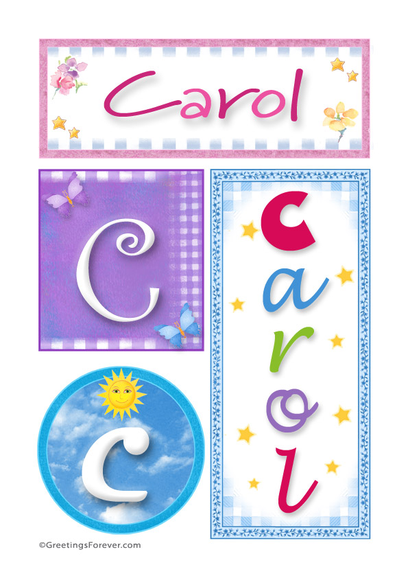 Name Carol and initials