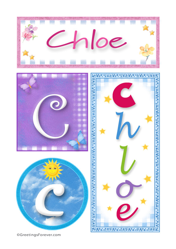 Name Chloe and initials