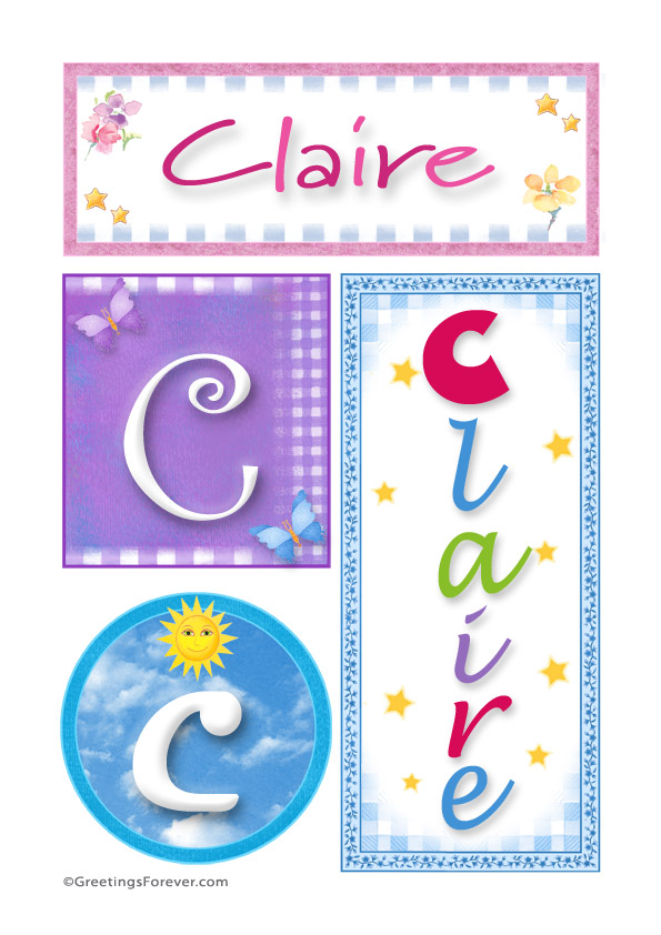 Name Claire and initials