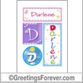 Name Darlene and initials