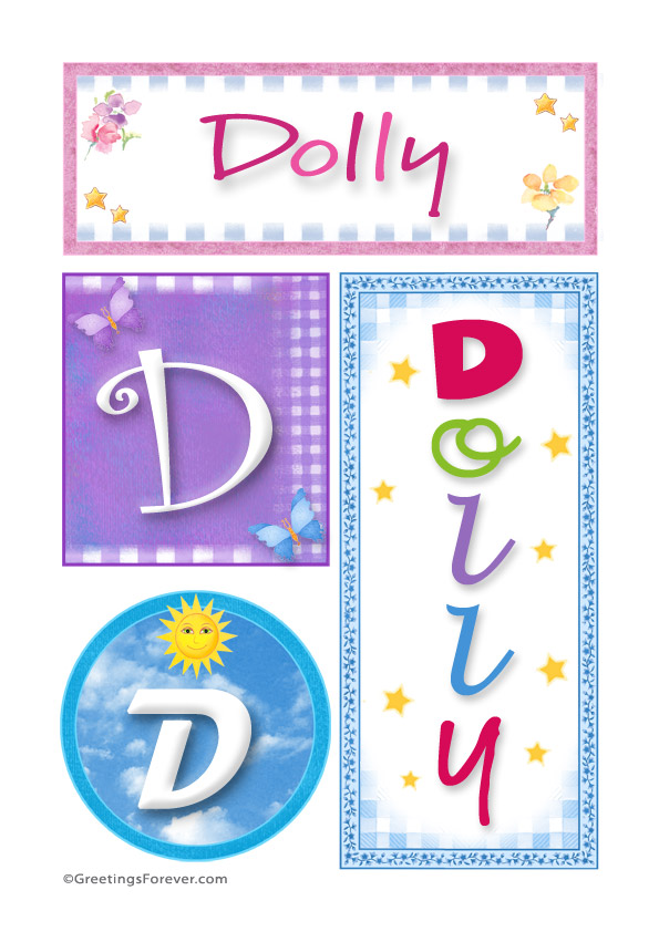 Name Dolly and initials