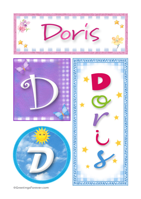Ecard - Name Doris and initials