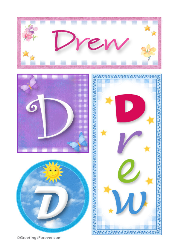 Name Drew and initials