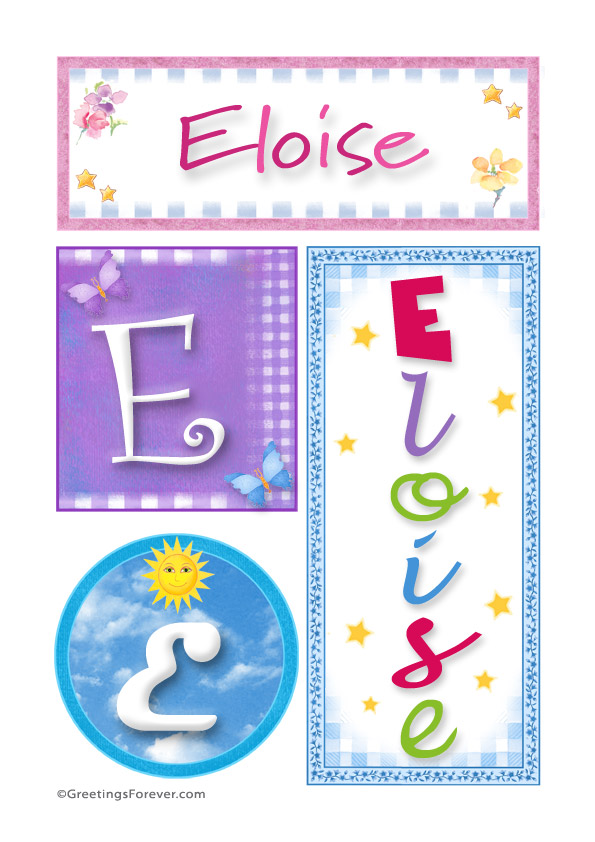 Ecard - Name Eloise and initials
