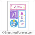 Name Alma and initials