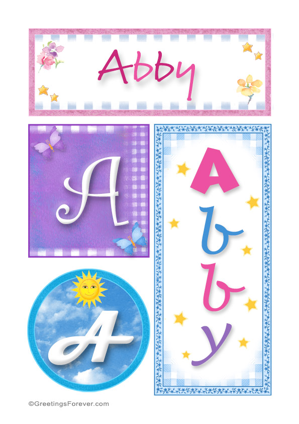 Name Abby and initials