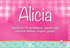 Significado do nome Alicia
