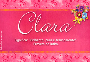 Significado do nome Clara
