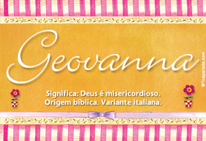 Significado do nome Geovanna