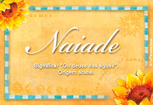 Significado do nome Naiade