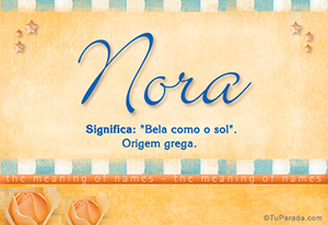 Significado do nome Nora