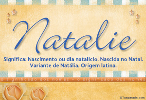 Significado do nome Natalie, origem do nome de bebê Natalie – Tua Parada
