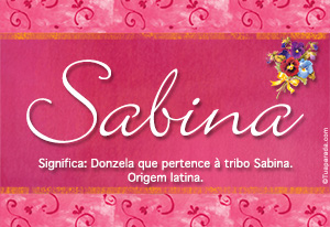Significado do nome Sabina