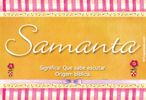 Significado do nome Samanta