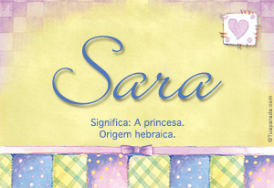 Significado do nome Sara