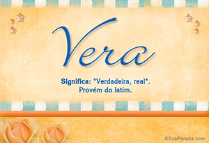 Significado do nome Vera