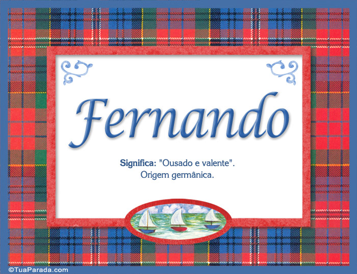 Cartão - Significado e origem de Fernando