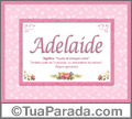 Significado e origem de Adelaide