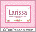Significado e origem de Larissa