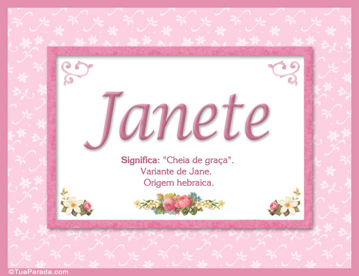 Significado e origem de Janete