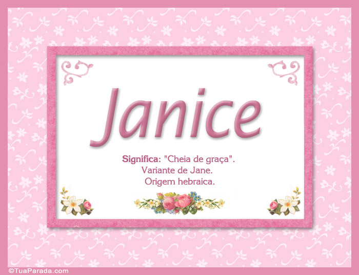 Significado e origem de Janice