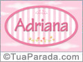 Nomes decorativo de bebê Adriana, para imprimir