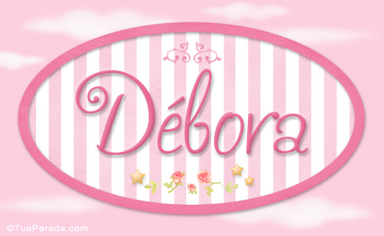 Nomes decorativo de bebê Débora, para imprimir