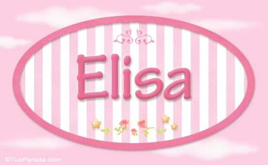 Nomes decorativo de bebê Elisa, para imprimir