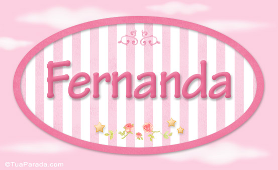 Nomes decorativo de bebê Fernanda, para imprimir