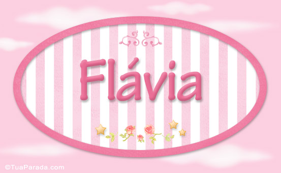 Nomes decorativo de bebê Flávia, para imprimir