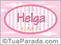 Nomes decorativo de bebê Helga, para imprimir