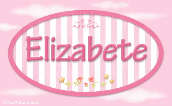 Nomes decorativo de bebê Elizabete, para imprimir