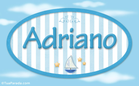 Nomes decorativo de bebê Adriano, para imprimir
