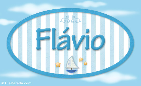 Nomes decorativo de bebê Flavio, para imprimir