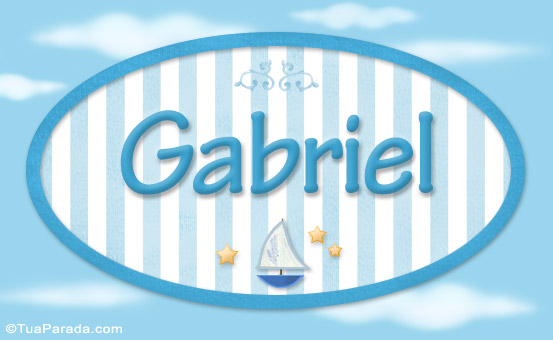 Nomes decorativo de bebê Gabriel, para imprimir