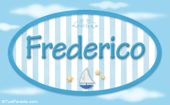 Nomes decorativo de bebê Frederico, para imprimir