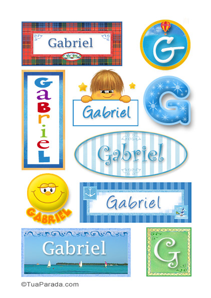 Nomes Gabriel en stickers