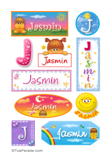 Nomes Jasmin en stickers