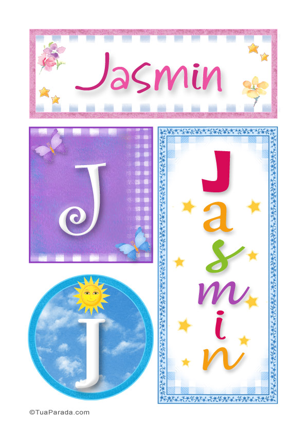 Nomes Jasmin para imprimir em cartazes