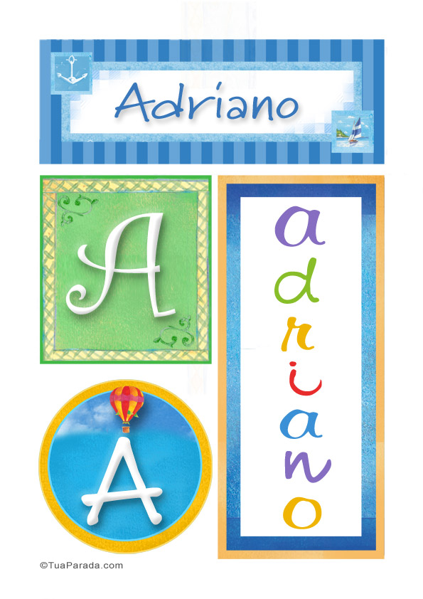 Nomes Adriano para imprimir em cartazes