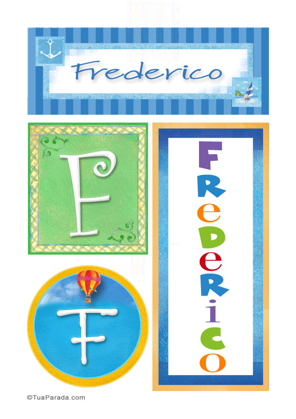 Nomes Frederico para imprimir em cartazes