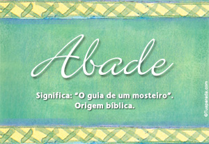 Significado do nome Abade
