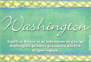 Significado do nome Washington