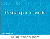 Gracias por tu ayuda en celeste