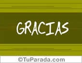 Gracias por la tarjeta